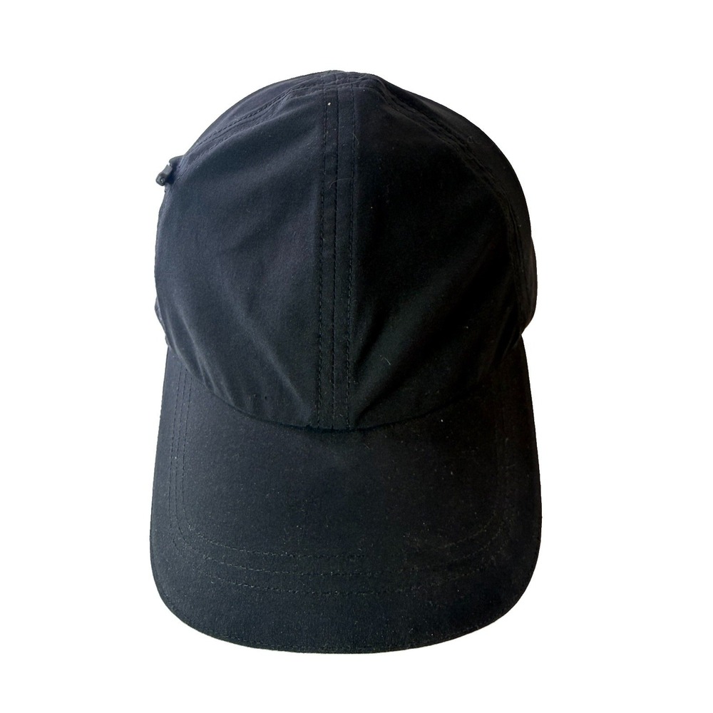 Lucy Activewear Black Running Hat Zipper Pocket Women's Stretch Baseball Cap OS